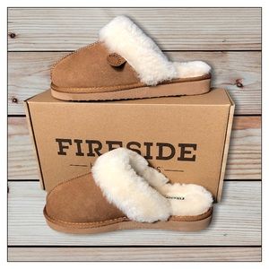 Dearforms Fireside Genuine Shearling Scuff Slipper